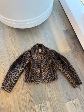 $3600 current season By Malene Birger Rowani Leopard Pony Hair Jacket Coat
